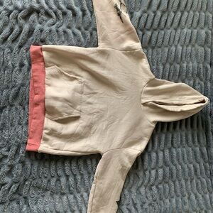 Cream and Pink Butterfly Hoodie